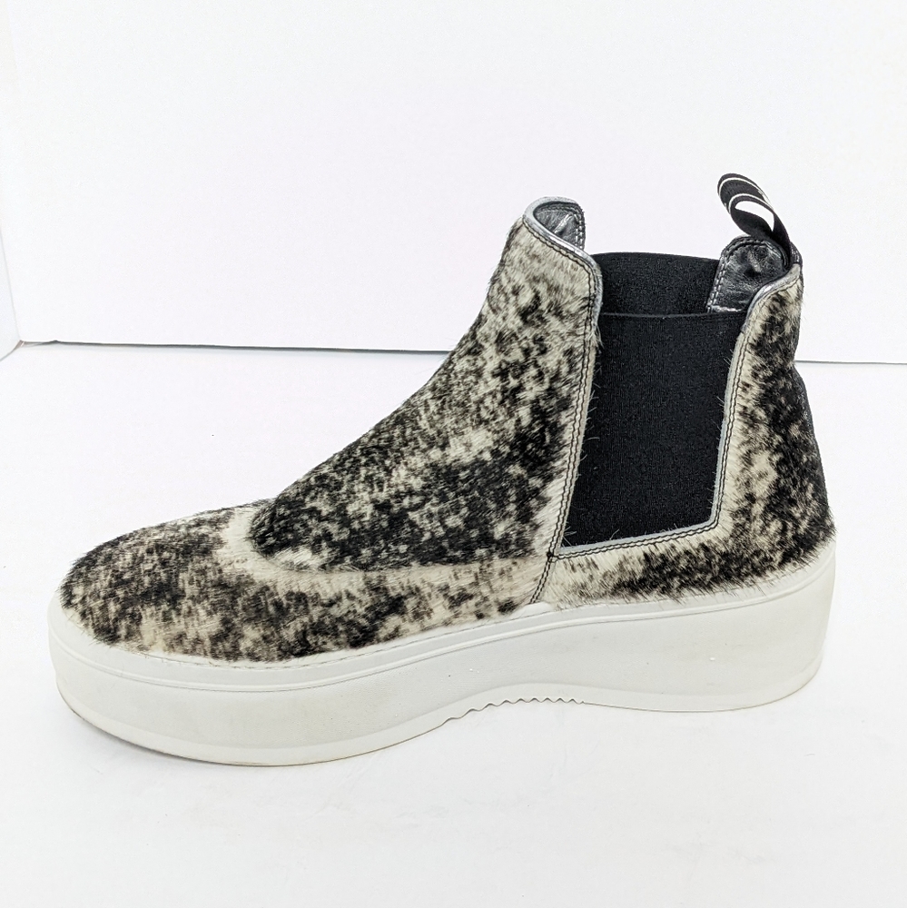 P448 Lucy high top calf hair platform sneakers - Picture 5 of 16